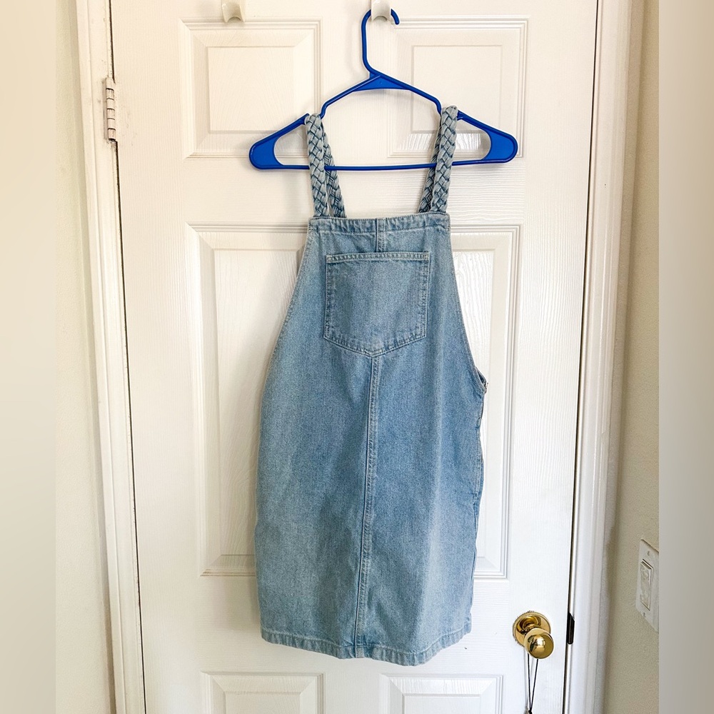 RARE Topshop Moto denim overall dress
